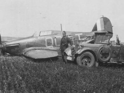 Hurricane code QO-T of No 3 Squadron RAF 1940