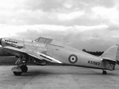 Hurricane prototype K5083 1935 left side view 2