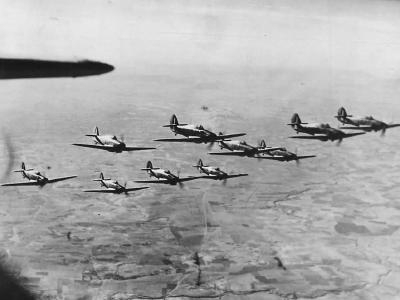 Hurricanes during patrol in Middle East 1942