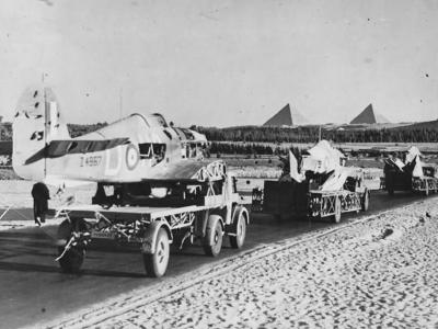Repair and Salvage Hurricanes heading towards Gizeh Pyramids