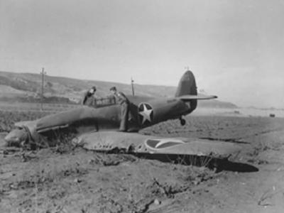 Sea Hurricane Mk XII JS327 shot down