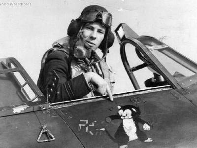 IAN GLEED in cockpit of Hurricane