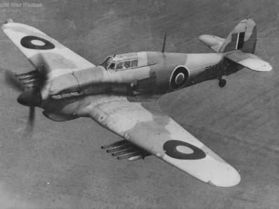 Hawker Hurricane Mk IV with rocket rails