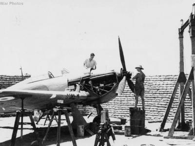 Hurricane in sandbag revetment