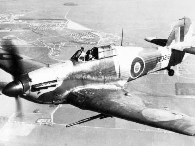 Hurricane Mk II Z2326 in flight