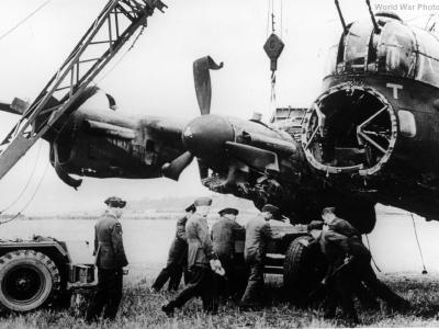 Crashed Lancaster R5845