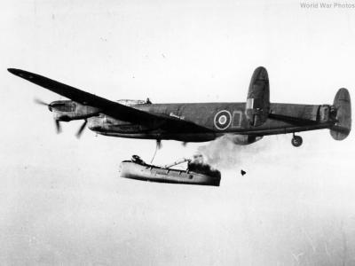 Avro Lancaster RF324 dropping lifeboat