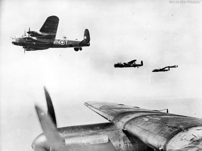 British bombers in flight