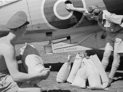 Westland Lysander and DDT bags Sicily 1943