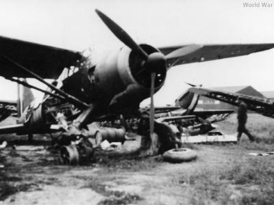 Lysander and Hurricanes in France jul 1940