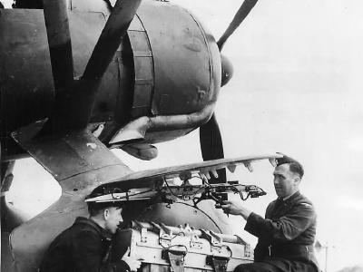 Westland Lysander with dinghy in SBC