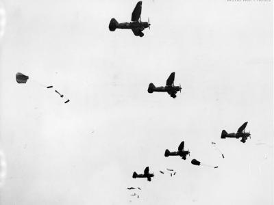 Lysanders dropping supplies
