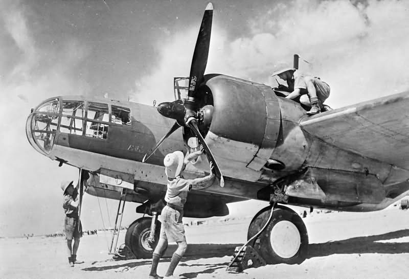 Martin Maryland Mk I of No. 39 Squadron RAF undergoing servicing