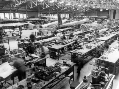 Mosquitoes at RAF repair shop