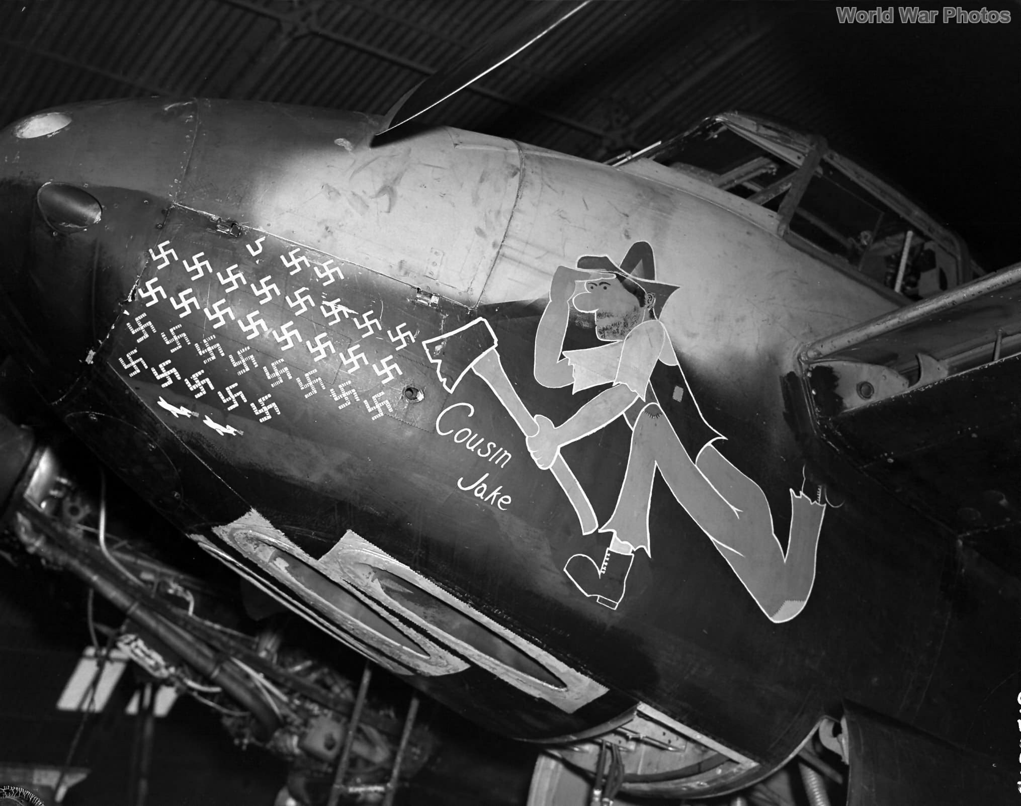 Mosquito with Nose art 418 Sqn RCAF