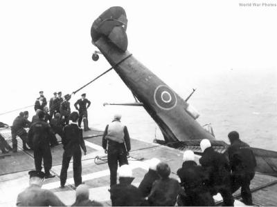 Crashed Spitfire Vb BL818 HMS Ravager