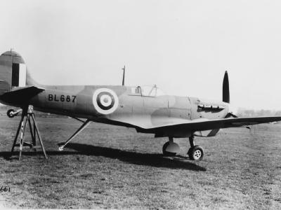 Seafire IB on the ground