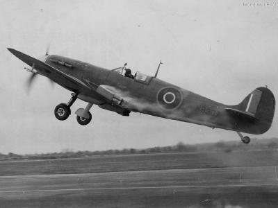 Supermarine Seafire LIIc MB307 with rockets 1944