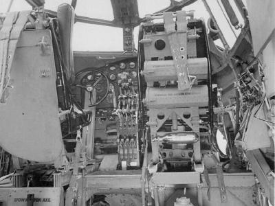 Stirling bomber flight deck