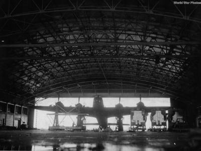 Short Stirling in hangar