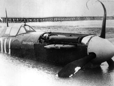 Spitfire Shot down by Flak