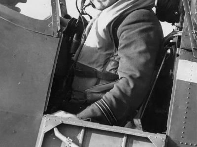 FLt Alan Deere in cockpit