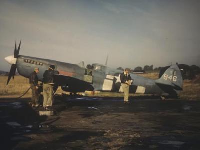 14th PS, 7th PRG Spitfire Mk XI MB946 at Mount Farm, 1944