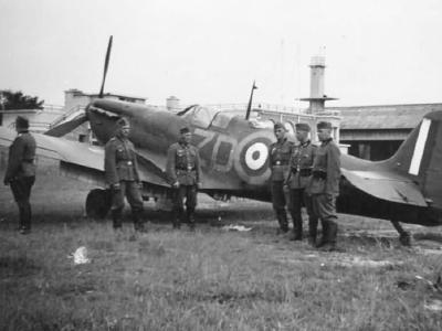 Captured Spitfire of No. 222 Squadron RAF