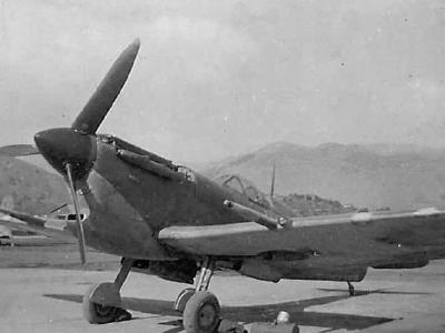Supermarine Spitfire Mk V Parked on Airfield