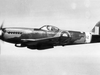 Spitfire Mk 22 serial PK312 in flight