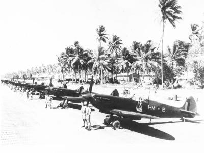 Spitfire Mk VIII of No. 136 Squadron RAF Cocos Islands