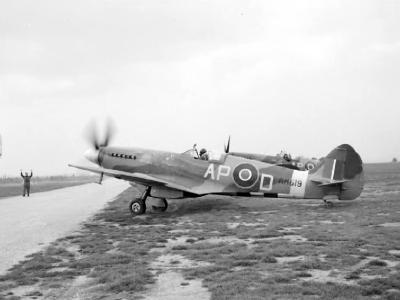 Spitfire Mk XIV AP-D RM619 of No 130 Squadron RAF at Lympne