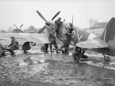 Spitfire Mk XVIe RR255 9N-Y No. 127 Squadron RAF at Grimbergen 1944 2