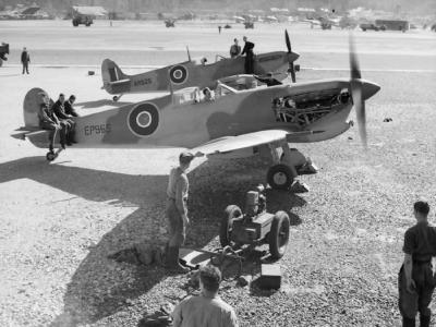 Spitfires Mk Vb EP965 and AR525 in Gibraltar 1942