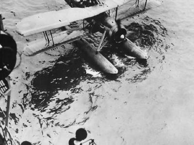 Swordfish being hoisted aboard Ark Royal 40