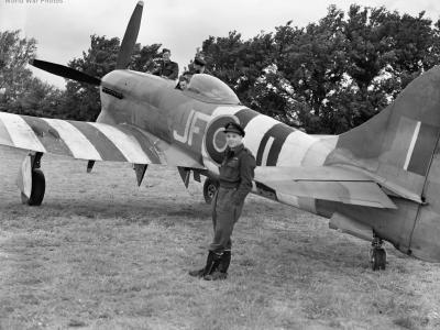 W/C R P Beaumont with Tempest Mk V