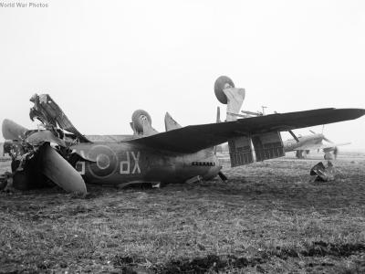 Crashed Tempest Mk V XP-P of 174 Sqn