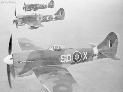 Tempest SD-X EJ763, SD-K and SD-W of No 501 Sqn RAF
