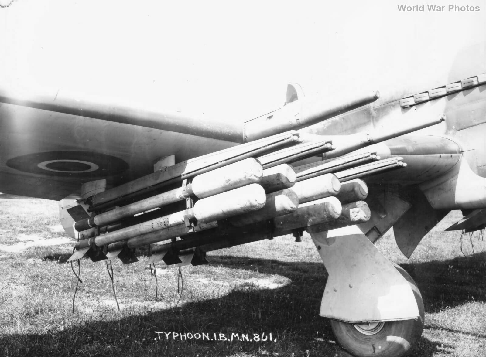 Experimental rocket installation on Typhoon MN861 | World War Photos