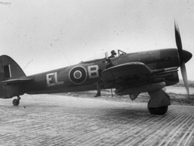 Hawker Typhoon IB MN875 EL-B of 181 Sqn at Helmond