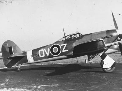 Typhoon JP504 OV-Z of No. 197 Squadron RAF at Tangmere 1943