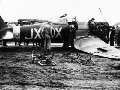 Crashed Typhoon JR328 JX-X No. 1 Squadron RAF 1944