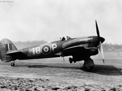 Typhoon RB389 I8-P of No. 440 Squadron RCAF Goch