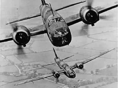 Vickers Wellington Bombers Flying in Formation 1940