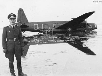 Wellington OJ-J 26 April 1940 Alborg force landed