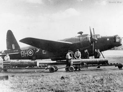 Wellington with parachute mines