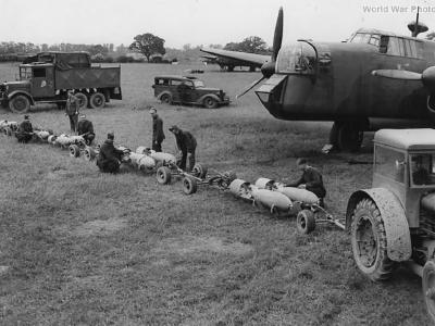 Whitley V bomber Prepared for Bombing