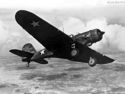 A-17 in flight