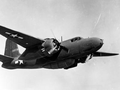 A-20G 42-86573 with 374 gal external fuel tank