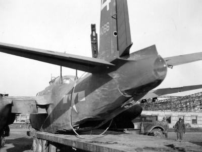 Crashed Douglas A-20 of 47th Bomb Group tail